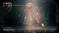 The Cogwork Dancers move in straight lines, indicating their path in advance (Image via Team Cherry || YouTube/@VideoGameDataBank)
